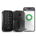 Assure Lock 2; Smart Door Lock with Wi-Fi and Pushbutton Keypad, Black Suede