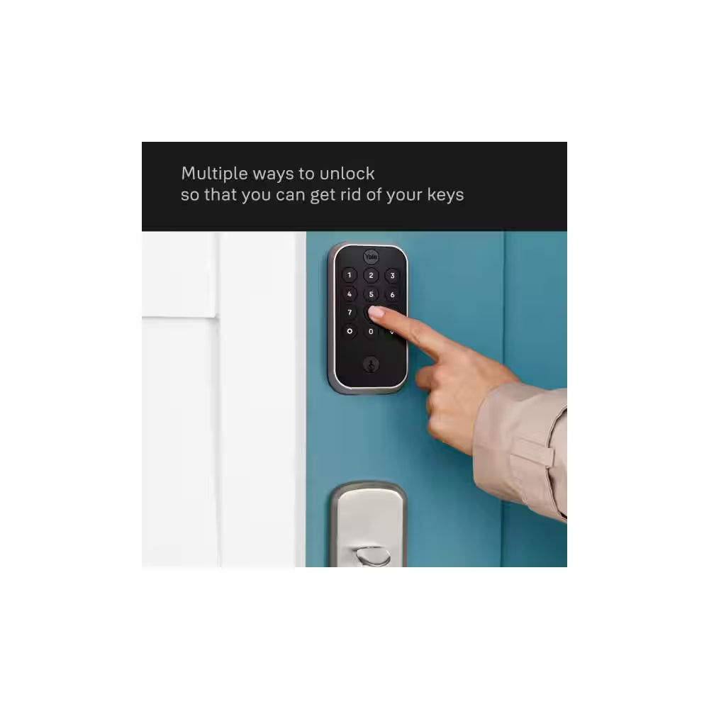 Assure Lock 2; Smart Door Lock with Wi-Fi and Pushbutton Keypad, Black Suede