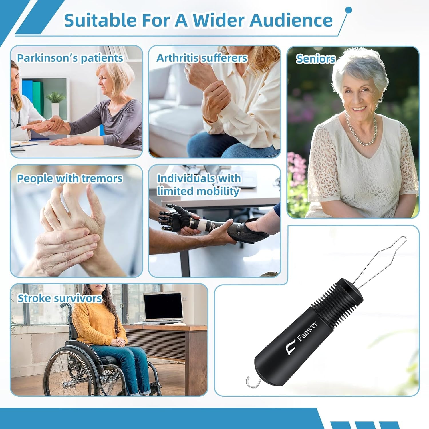 Button Hook and Zipper Pull One Hand Buttons Aids Button Assist Device