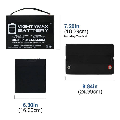 12-Volt GROUP 34 REPLACEMENT BATTERY for PERMOBIL 300 SERIES WHEELCHAIRS