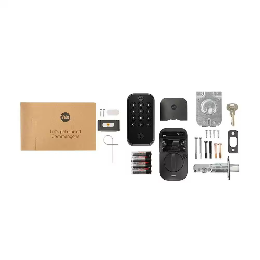 Assure Lock 2; Smart Door Lock with Wi-Fi and Pushbutton Keypad, Black Suede