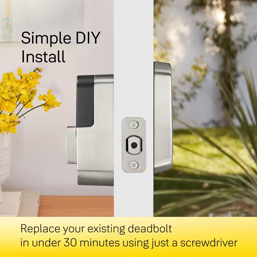 Assure Lock 2; Smart Door Lock with Wi-Fi and Pushbutton Keypad, Black Suede